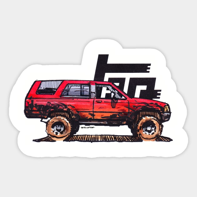 1st Gen 4Runner TRD - Red Sticker by robert1117